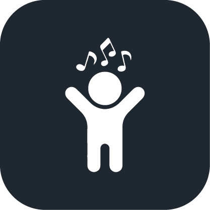 Icon eines Kindes mit Musiknoten – steht für personalisierte Kinderlieder.